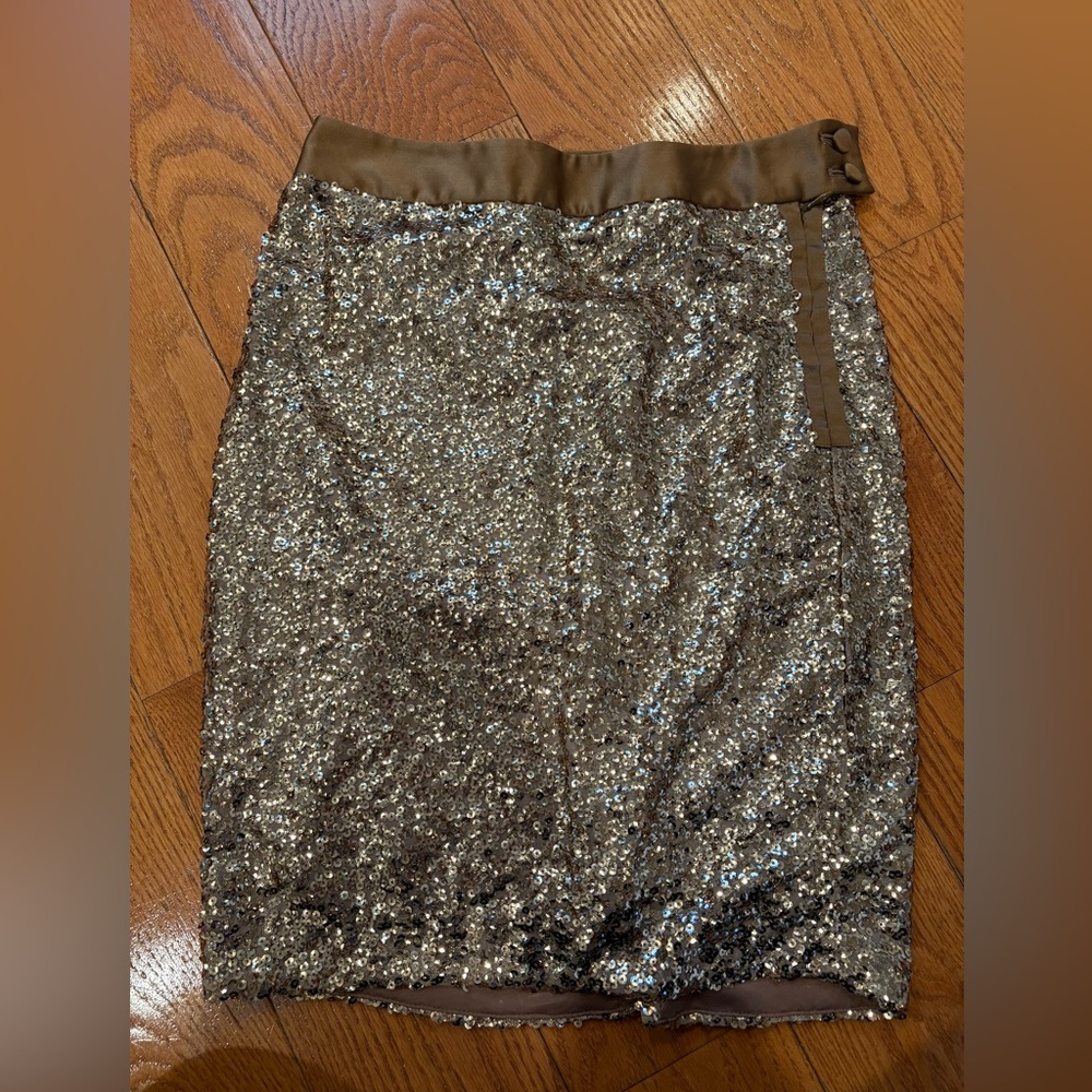 The Limited Bronze Sequin Mini Skirt – Size 2 - Party Glam Night Out Sparkle